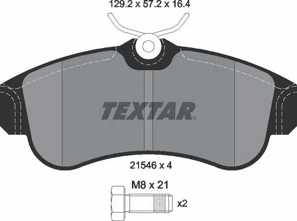 Textar Brake Pads Full Set Of 4 Front 2154601 - image 5