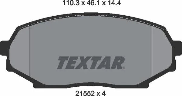 Textar Brake Pads Full Set Of 4 Front 2155202 - image 5