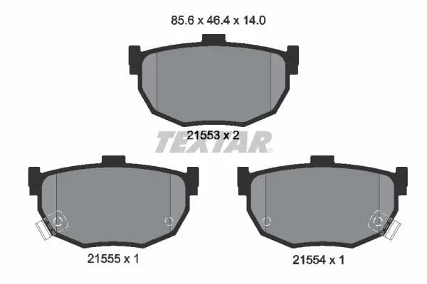 Textar Brake Pads Set Brake Pads Full Set Of 4 Rear 2155301 - image 4