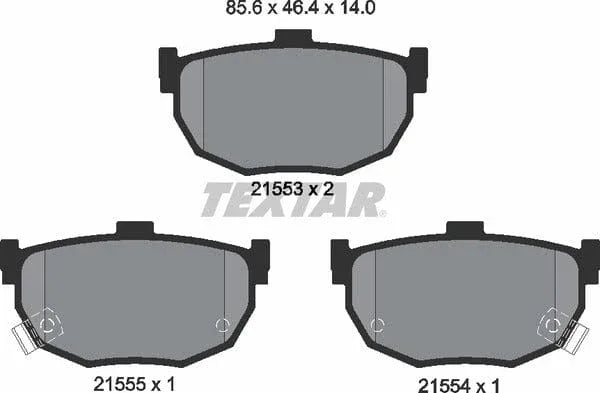 Textar Brake Pads Set Brake Pads Full Set Of 4 Rear 2155301 - image 5