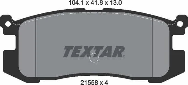 Textar Brake Pads Set Brake Pads Full Set Of 4 Rear 2155801 - image 5