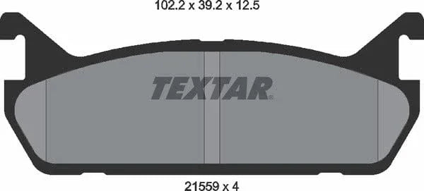 Textar Brake Pads Set Brake Pads Full Set Of 4 Rear 2155901 - image 5