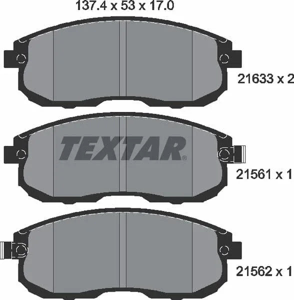 Textar Brake Pads Full Set Of 4 Front 2156101 - image 5