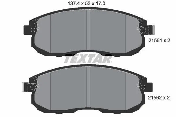 Textar Brake Pads Full Set Of 4 Front 2156201 - image 4