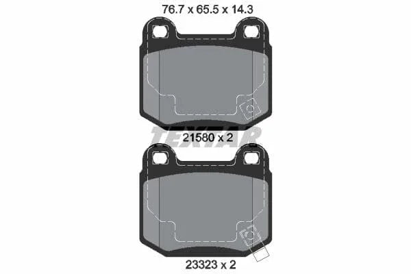 Textar Brake Pads Set Brake Pads Full Set Of 4 Rear 2158001 - image 4