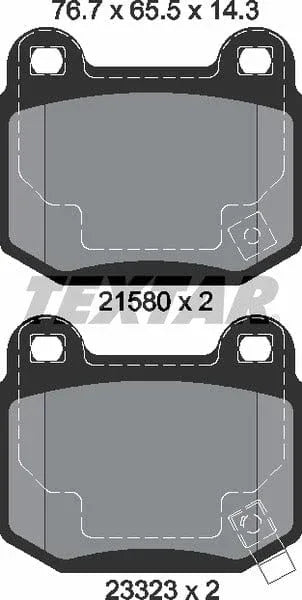 Textar Brake Pads Set Brake Pads Full Set Of 4 Rear 2158001 - image 5
