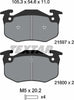 Textar Brake Pads Full Set Of 4 Rear With Brake Caliper Screws 2159701 thumbnail
