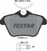 Textar Brake Pads Full Set Of 4 Rear With Brake Caliper Screws 2160601 thumbnail
