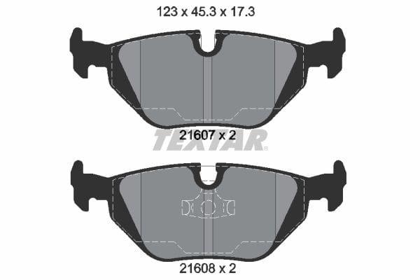 Textar Brake Pads Set Brake Pads Full Set Of 4 Rear 2160702 - image 4
