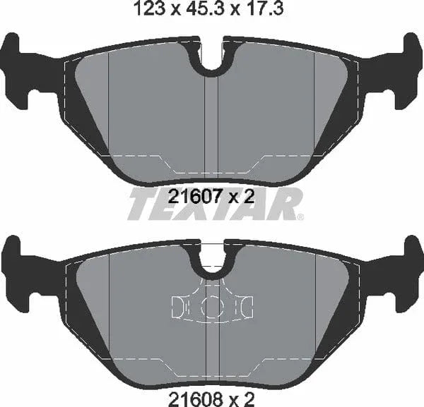 Textar Brake Pads Set Brake Pads Full Set Of 4 Rear 2160702 - image 5