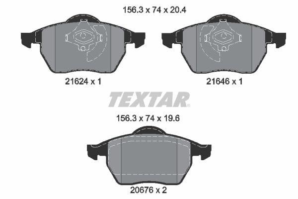 Textar Brake Pads Full Set Of 4 Front 2162402 - image 4