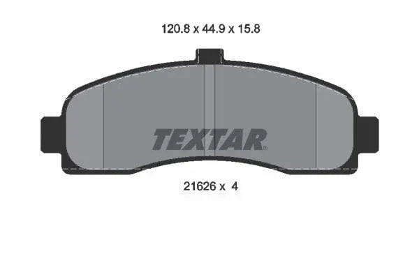 Textar Brake Pads Full Set Of 4 Front 2162601 - image 4