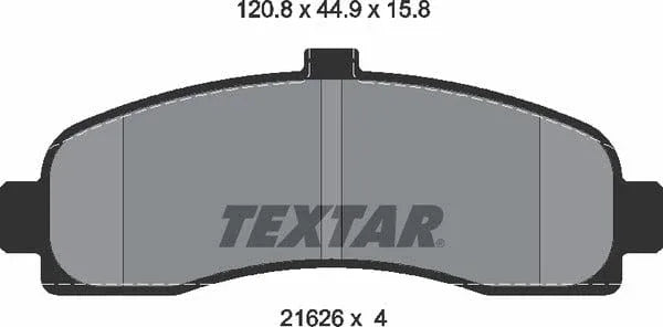 Textar Brake Pads Full Set Of 4 Front 2162601 - image 5