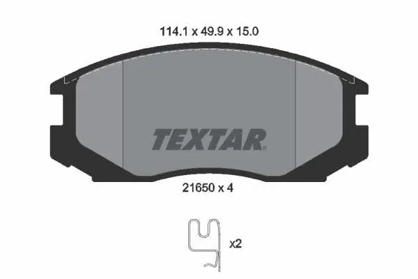 Textar Brake Pads Full Set Of 4 Front 2165001 - image 4