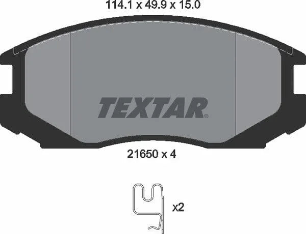 Textar Brake Pads Full Set Of 4 Front 2165001 - image 5