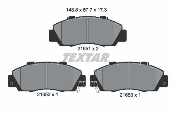 Textar Brake Pads Full Set Of 4 Front Rear 2165101 - image 4