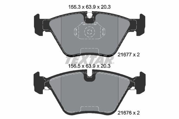 Textar Brake Pads Full Set Of 4 Front 2167703 - image 4