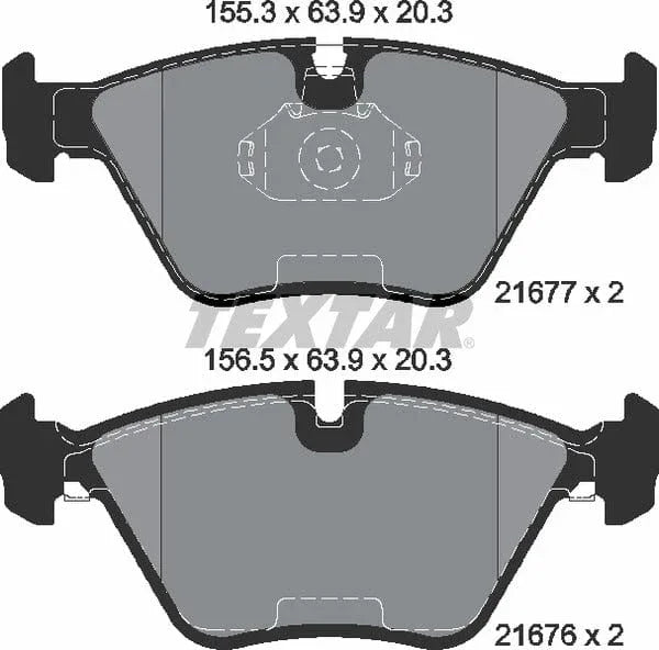 Textar Brake Pads Full Set Of 4 Front 2167703 - image 5