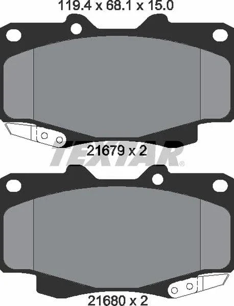 Textar Brake Pads Full Set Of 4 Front 2168001 - image 5
