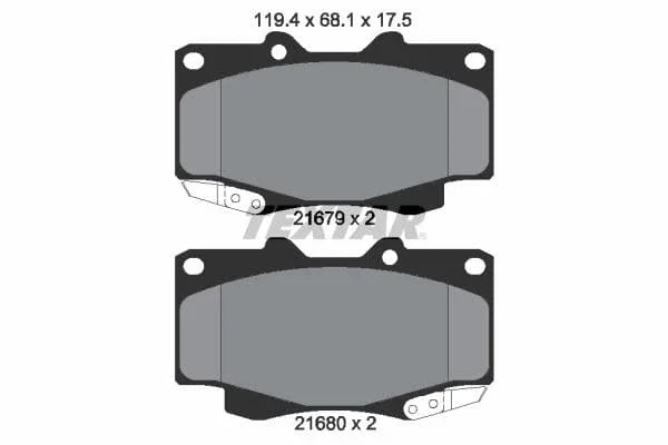 Textar Brake Pads Full Set Of 4 Front 2168003 - image 4