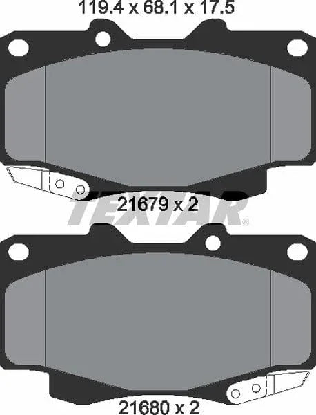 Textar Brake Pads Full Set Of 4 Front 2168003 - image 5