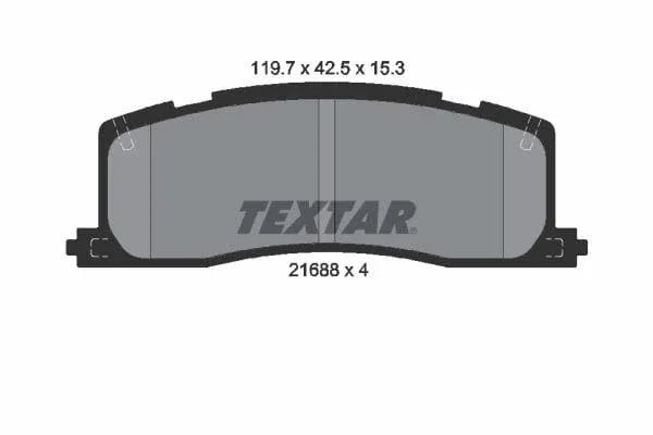 Textar Brake Pads Set Brake Pads Full Set Of 4 Rear 2168801 - image 4