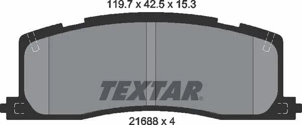 Textar Brake Pads Set Brake Pads Full Set Of 4 Rear 2168801 - image 5
