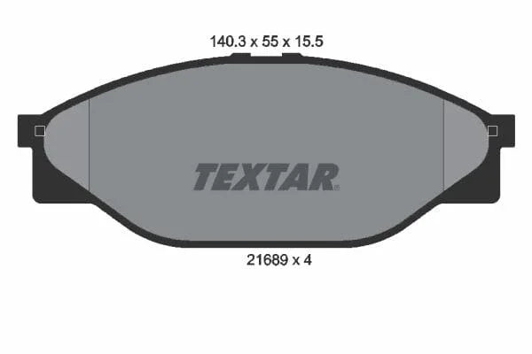 Textar Brake Pads Full Set Of 4 Front 2168901 - image 4
