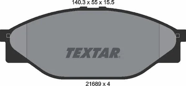 Textar Brake Pads Full Set Of 4 Front 2168901 - image 5
