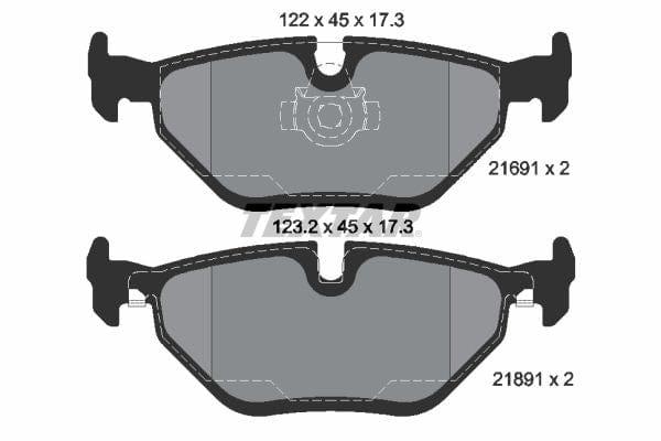 Textar Brake Pads Set Brake Pads Full Set Of 4 Rear 2169103 - image 4