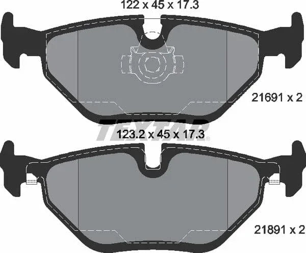 Textar Brake Pads Set Brake Pads Full Set Of 4 Rear 2169103 - image 5