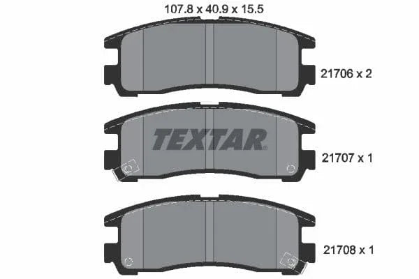 Textar Brake Pads Set Brake Pads Full Set Of 4 Rear 2170602 - image 4
