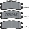 Textar Brake Pads Set Brake Pads Full Set Of 4 Rear 2170602 thumbnail