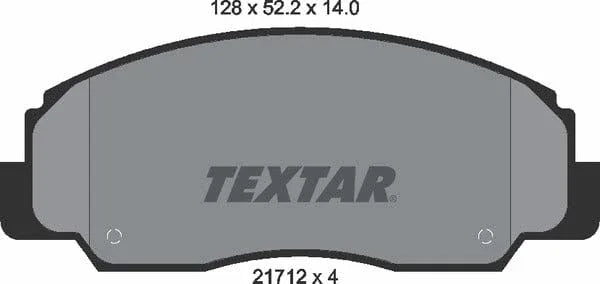 Textar Brake Pads Full Set Of 4 Front 2171201 - image 5