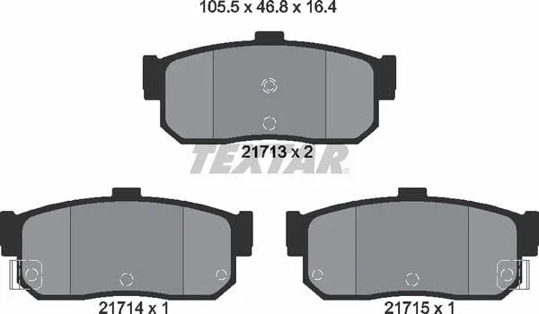 Textar Brake Pads Set Brake Pads Full Set Of 4 Rear 2171301 - image 5