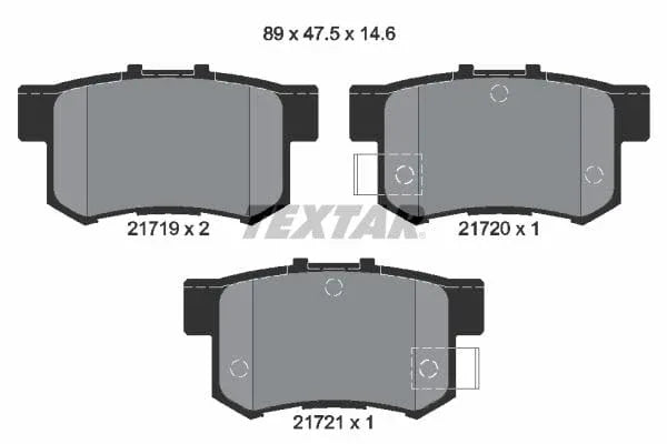 Textar Brake Pads Set Brake Pads Full Set Of 4 Rear 2171901 - image 4