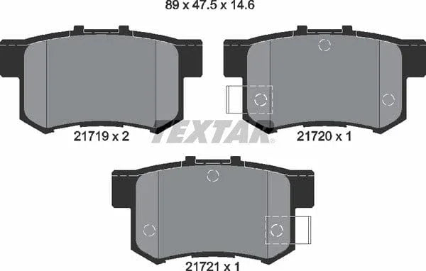 Textar Brake Pads Set Brake Pads Full Set Of 4 Rear 2171901 - image 5