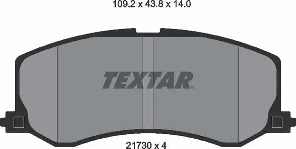 Textar Brake Pads Full Set Of 4 Front 2173001 - image 5