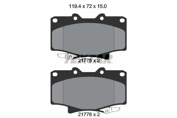 Textar Brake Pads Full Set Of 4 Front 2177501 - image 4