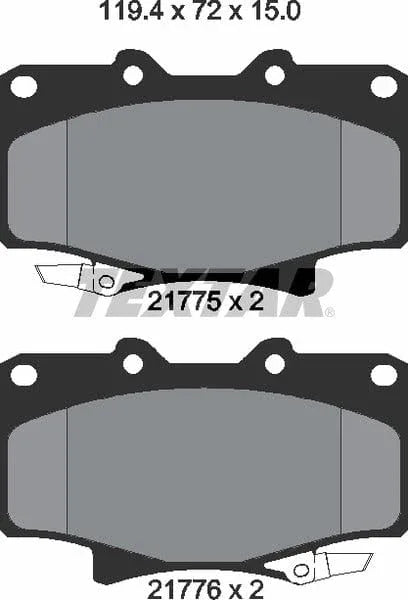 Textar Brake Pads Full Set Of 4 Front 2177501 - image 5