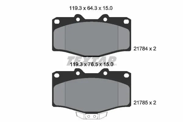 Textar Brake Pads Full Set Of 4 Front 2178401 - image 4