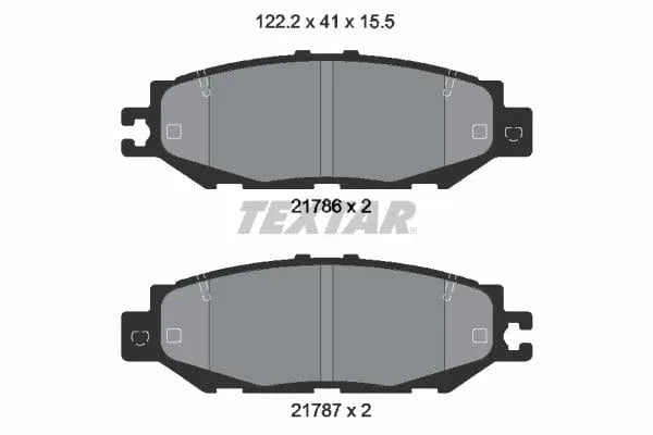 Textar Brake Pads Set Brake Pads Full Set Of 4 Rear 2178601 - image 4