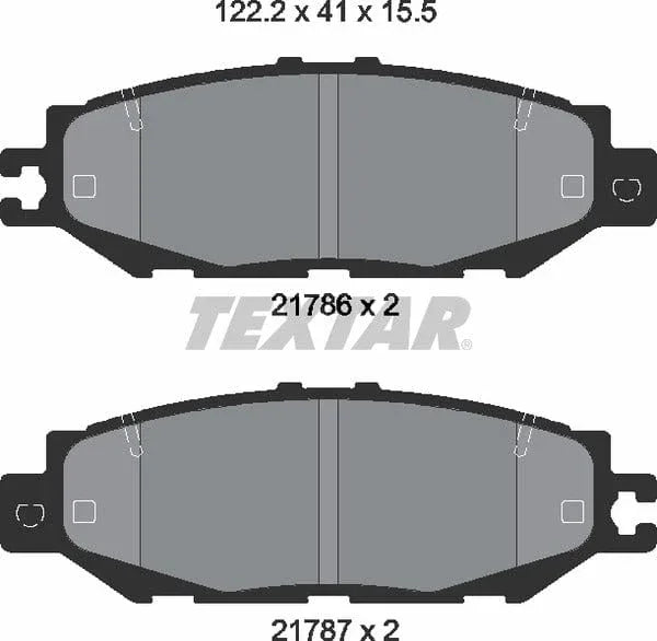 Textar Brake Pads Set Brake Pads Full Set Of 4 Rear 2178601 - image 5