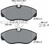 Textar Brake Pads Full Set Of 4 Front With Brake Caliper Screws 2179701 thumbnail