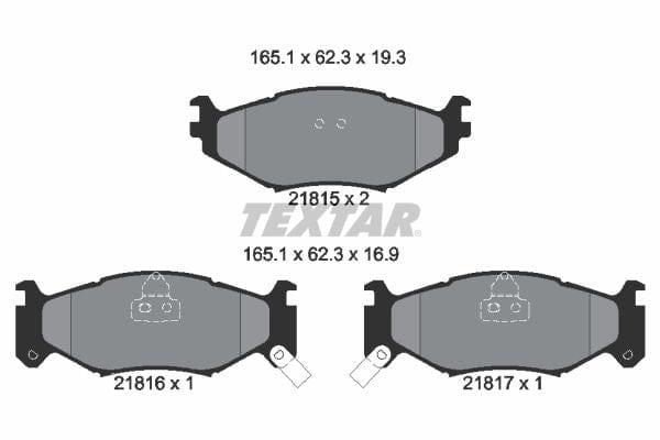 Textar Brake Pads Full Set Of 4 Front 2181501 - image 4