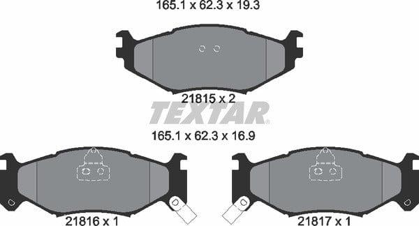 Textar Brake Pads Full Set Of 4 Front 2181501 - image 5