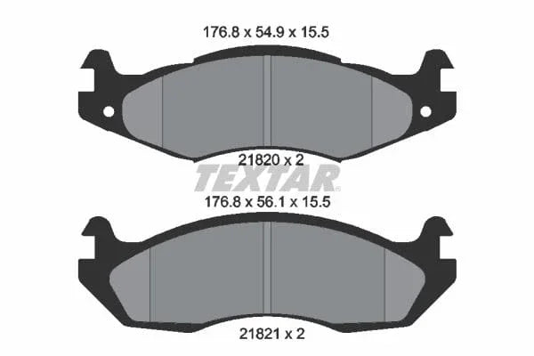 Textar Brake Pads Full Set Of 4 Front 2182001 - image 4