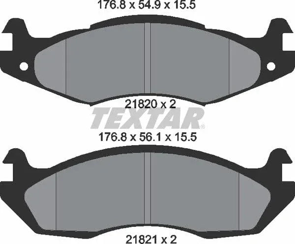 Textar Brake Pads Full Set Of 4 Front 2182001 - image 5
