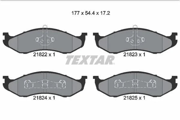 Textar Brake Pads Full Set Of 4 Front 2182202 - image 4