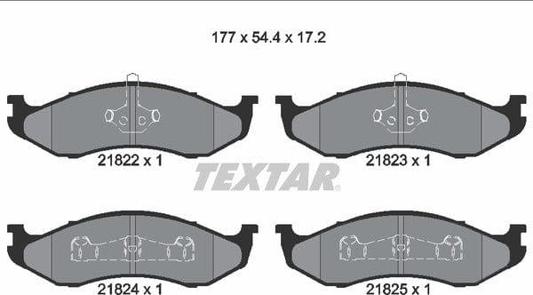 Textar Brake Pads Full Set Of 4 Front 2182202 - image 5